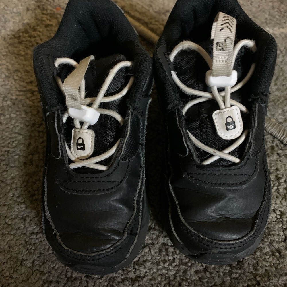 Nike Kids Black Sneakers with White Laces